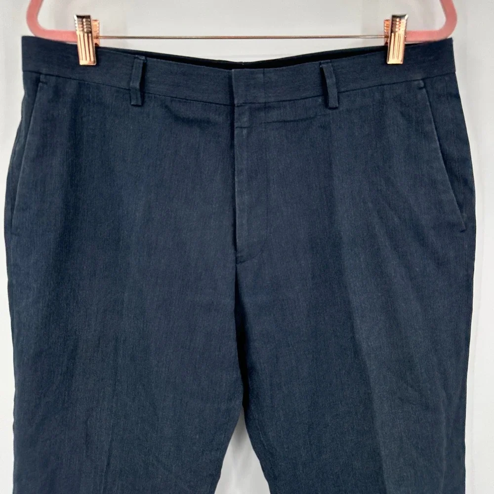 J. Crew‎ Ludlow Slim Fit Dress Pants Mens W36 L32 Navy Blue Cotton Blend